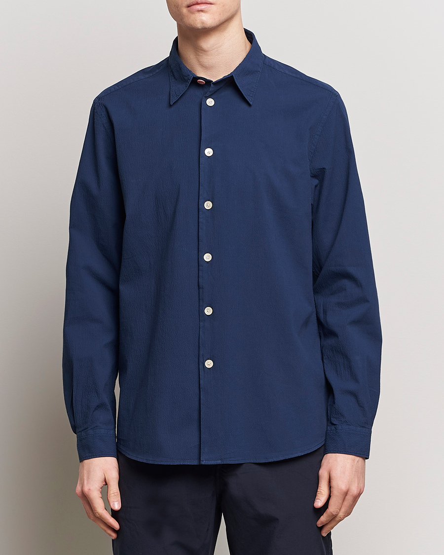 Herren | Hemden | PS Paul Smith | Regular Fit Seersucker Shirt Navy