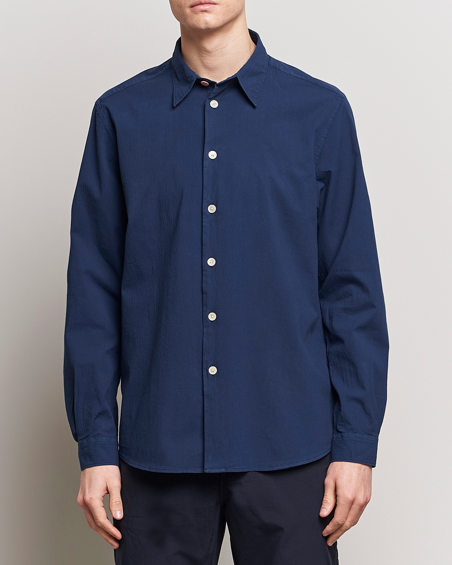 Herr |  | PS Paul Smith | Regular Fit Seersucker Shirt Navy