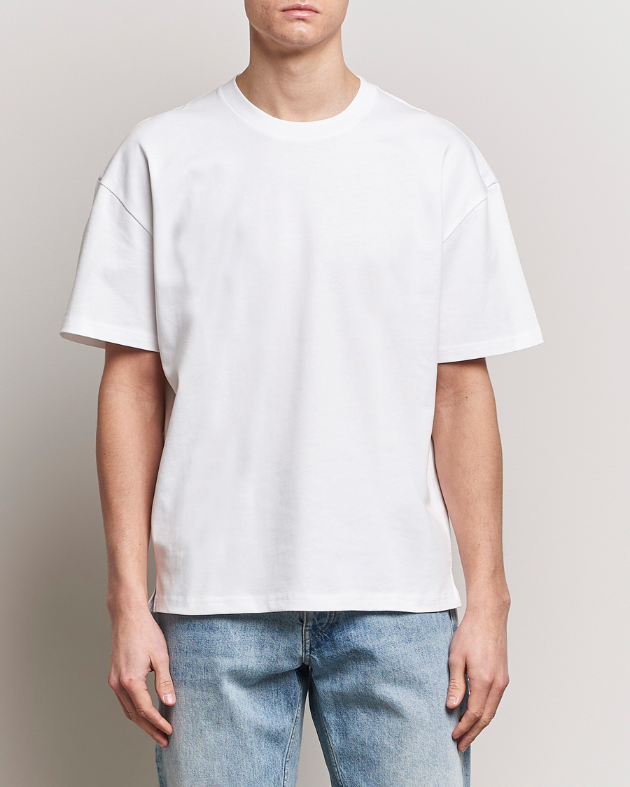 Herren | Weiße T-Shirts | Bread & Boxers | Textured Heavy Crew Neck T-Shirt White