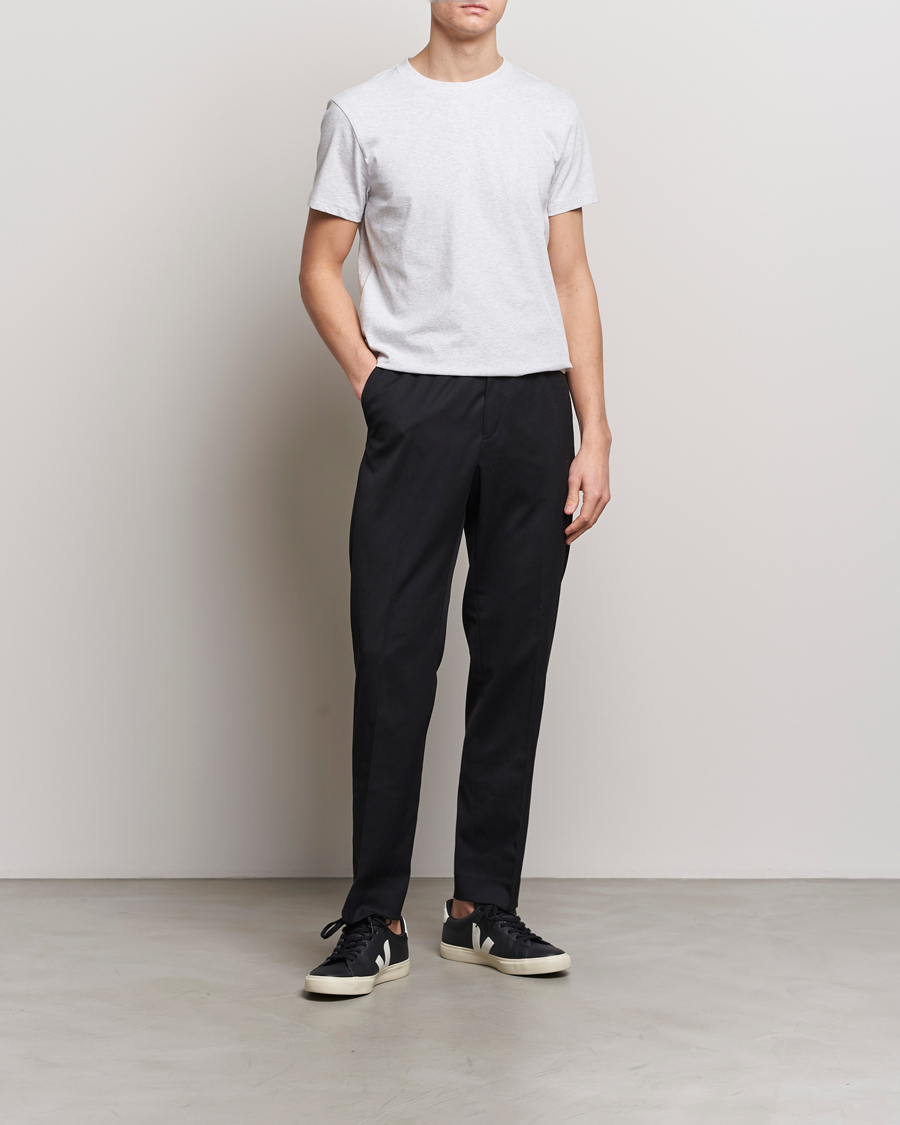 Herren | T-Shirts | Bread & Boxers | Crew Neck Regular T-Shirt Light Grey Melange