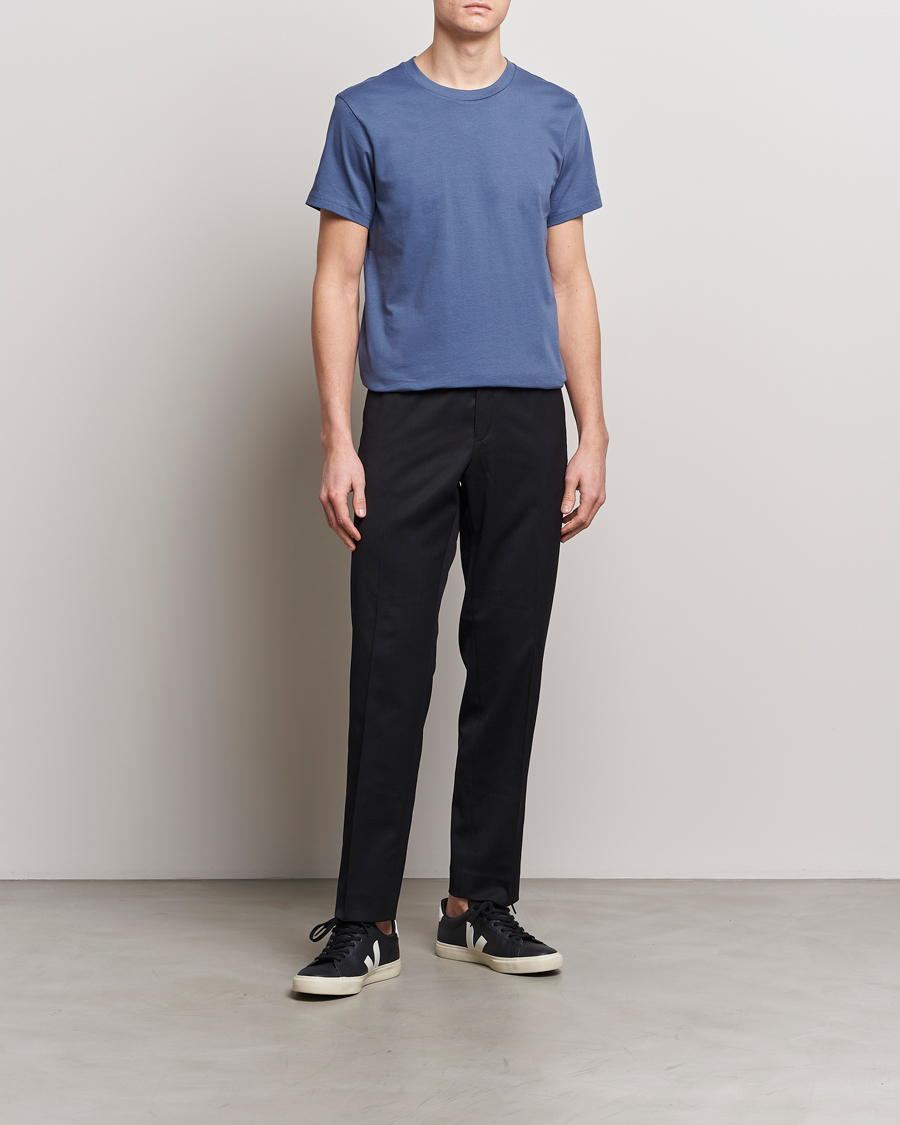 Herren | T-Shirts | Bread & Boxers | Crew Neck Regular T-Shirt Denim Blue