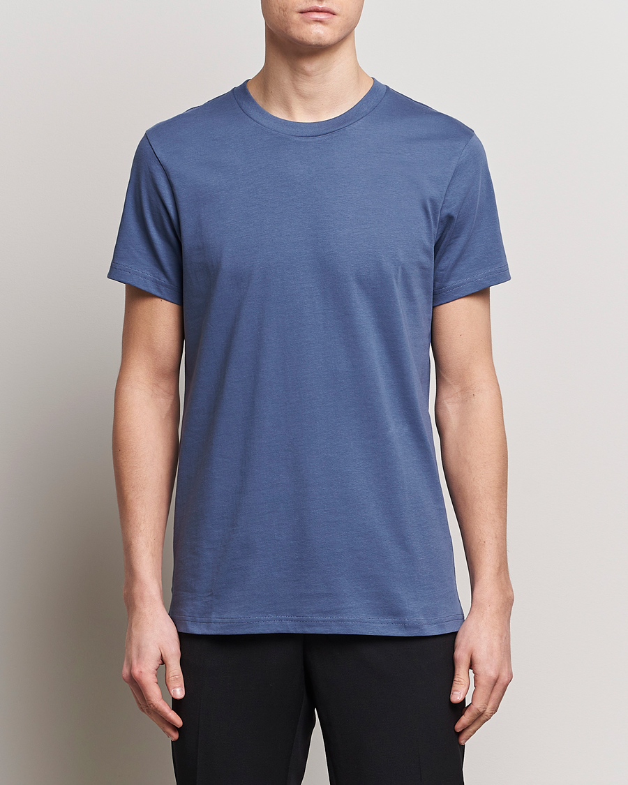 Herren | T-Shirts | Bread & Boxers | Crew Neck Regular T-Shirt Denim Blue