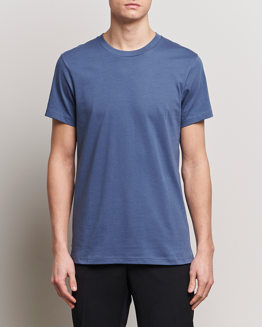 Herr | Bread & Boxers | Bread & Boxers | Crew Neck Regular T-Shirt Denim Blue