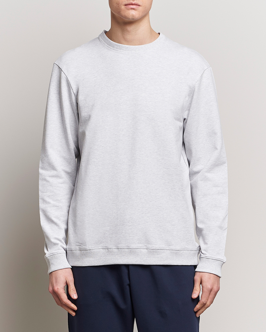 Herren | Graue Sweatshirts | Bread & Boxers | Loungewear Crew Neck Sweatshirt Light Grey Melange