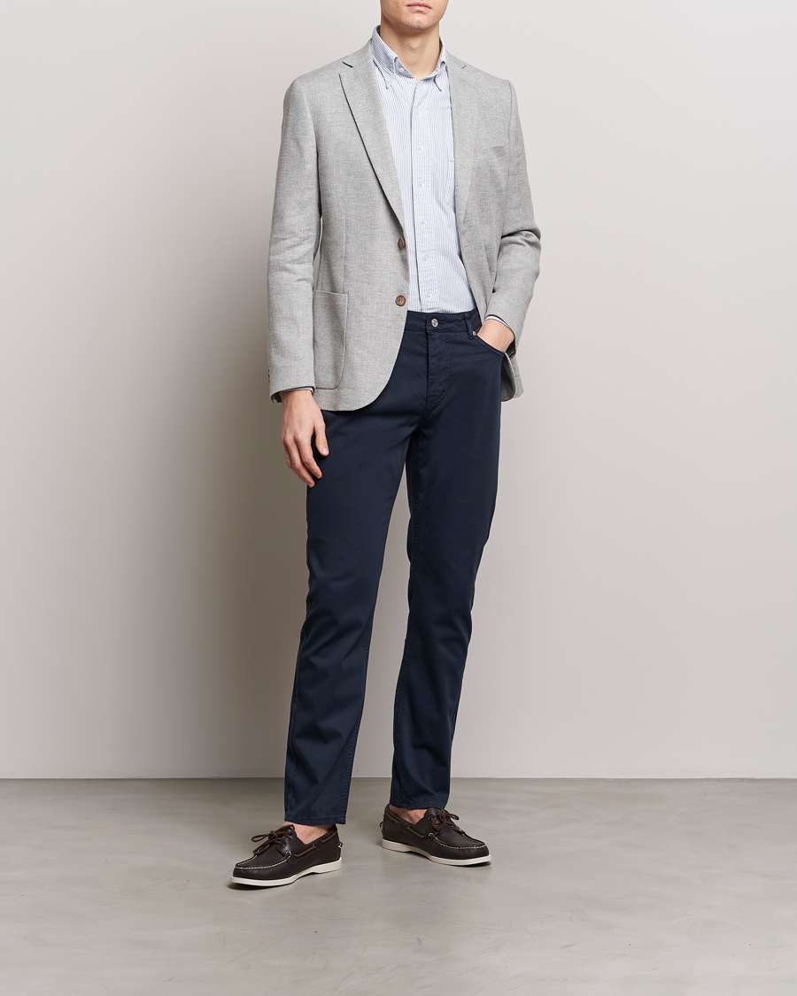 Herren | Hosen | Morris | James Structured 5-Pocket Trousers Blue