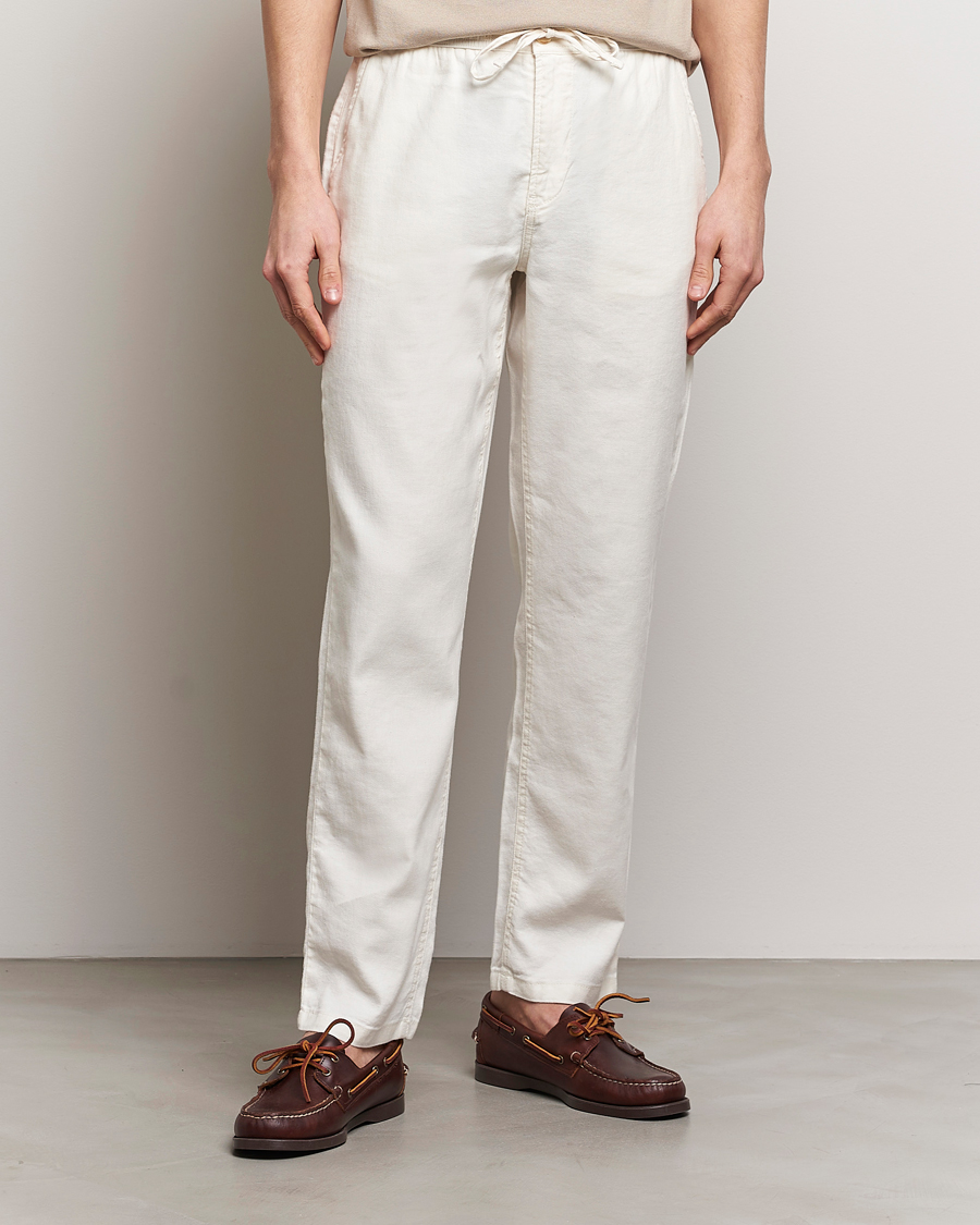 Herr | Linnebyxor | Morris | Fenix Linen Slacks Off White