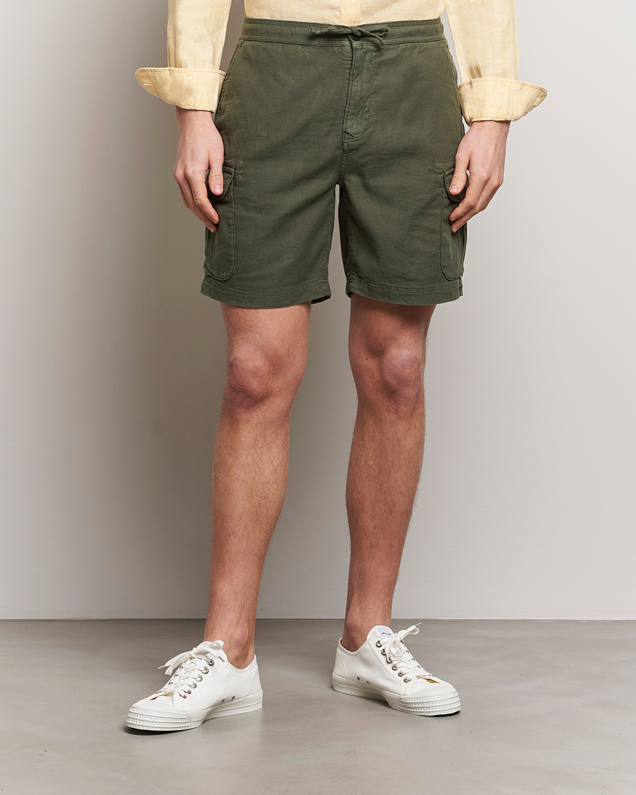 Herren | Morris | Morris | Cargo Linen Shorts Olive