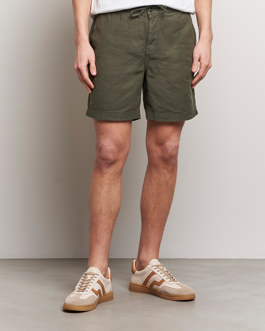 Herren | Neue Produktbilder | Morris | Fenix Linen Shorts Olive