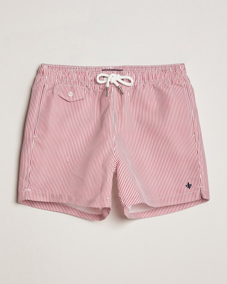 Herren | Badehosen | Morris | Stripe Bathing Trunks Cerise