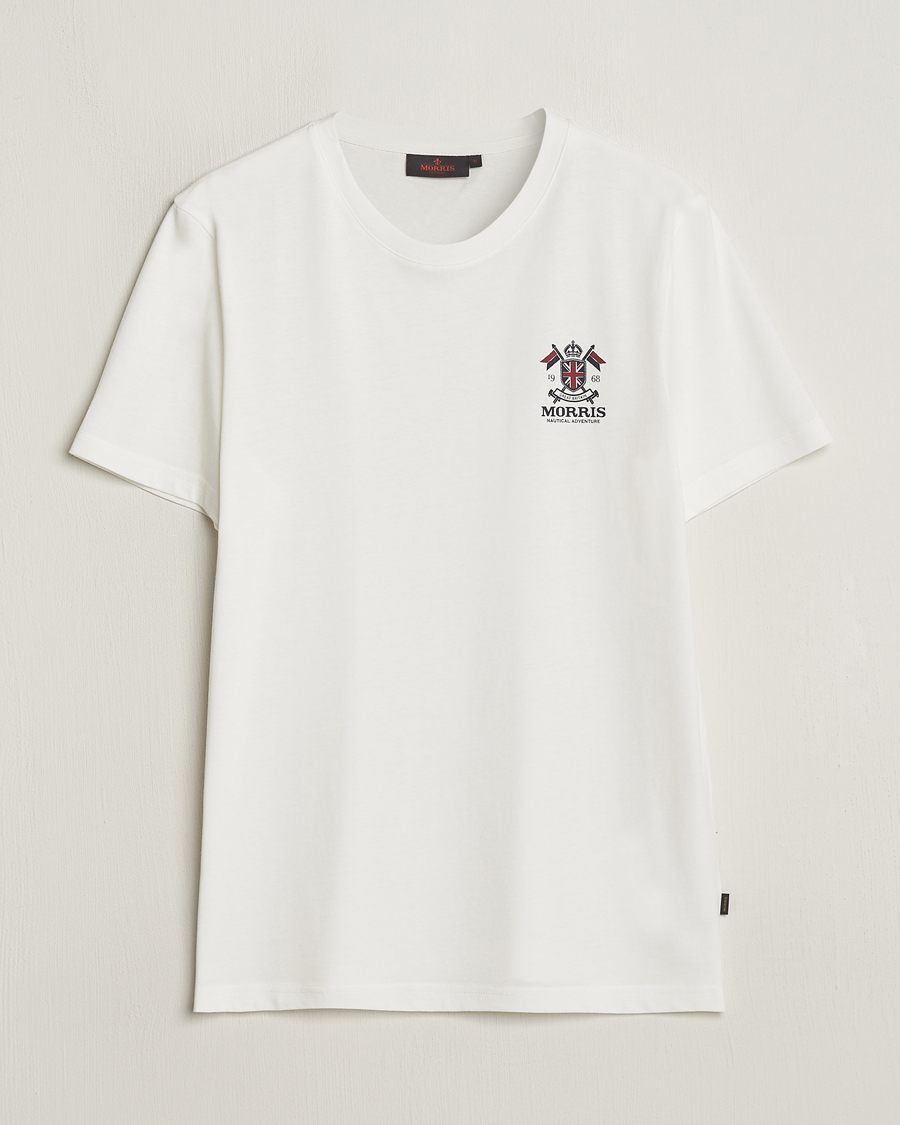 Herren | T-Shirts | Morris | Crew Neck Cotton T-Shirt Off White