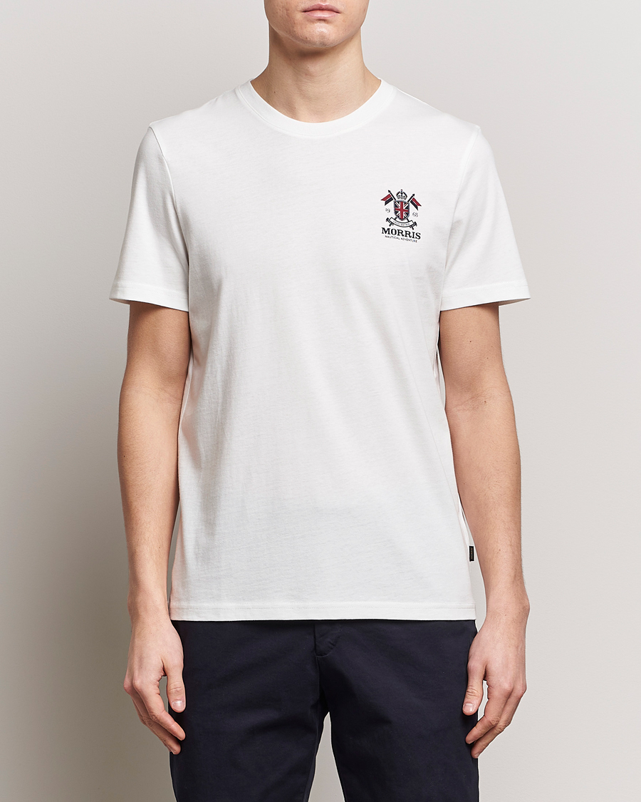 Herren | Treue-Rabatt für Stammkunden | Morris | Crew Neck Cotton T-Shirt Off White