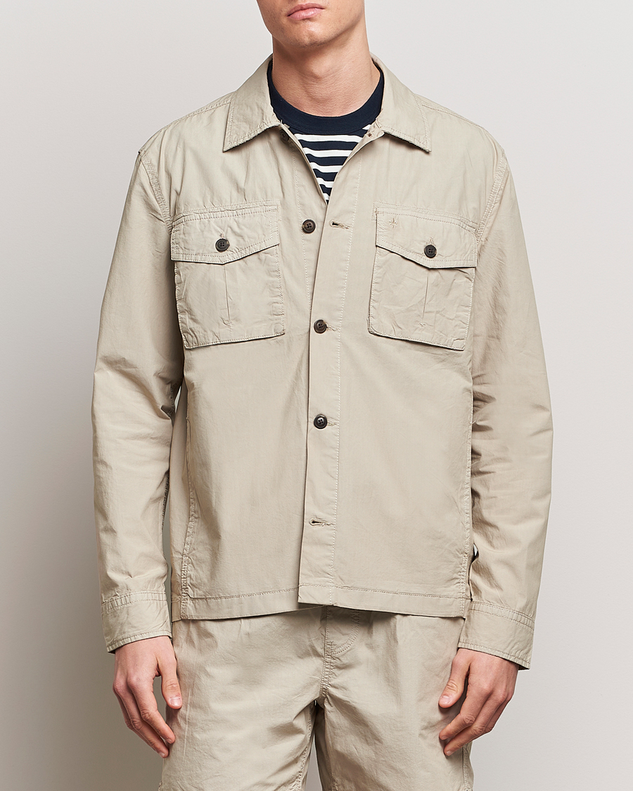 Herren | Klassische Jacken | Morris | Harrison Cotton Shirt Jacket Khaki