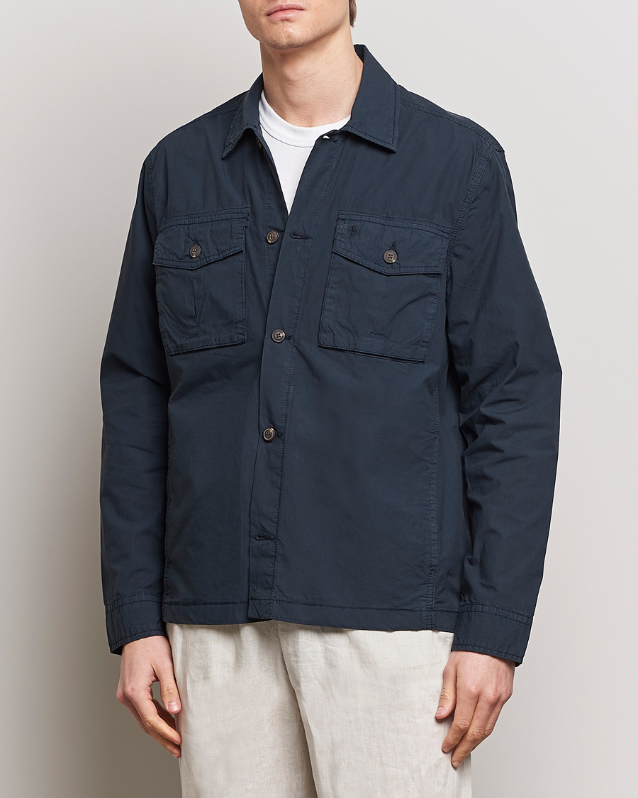 Herr | Jackor | Morris | Harrison Cotton Shirt Jacket Old Blue
