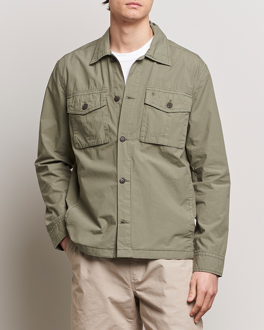 Herr | Avdelningar | Morris | Harrison Cotton Shirt Jacket Green