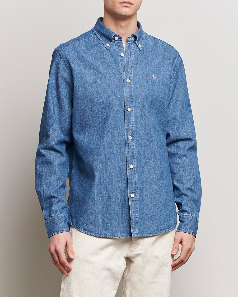 Men | Denim Shirts | Morris | Classic Fit Denim Shirt Blue