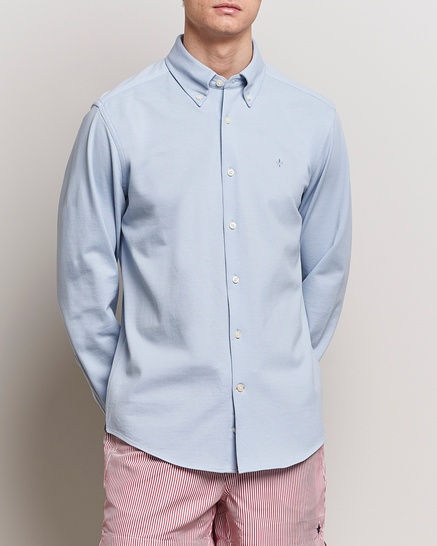 Herren | Treue-Rabatt für Stammkunden | Morris | Eddie Slim Fit Pique Shirt Light Blue