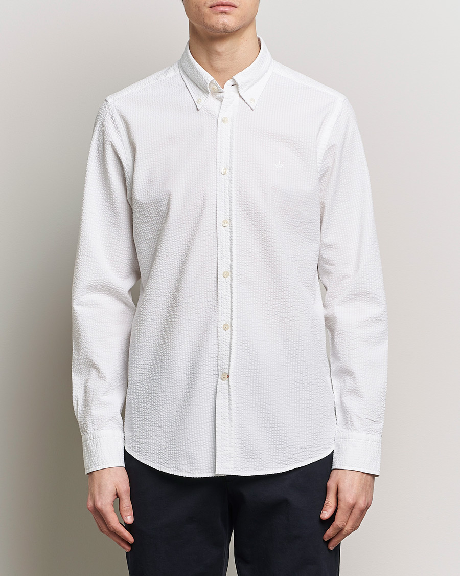 Herren |  | Morris | Slim Fit Seersucker Shirt White