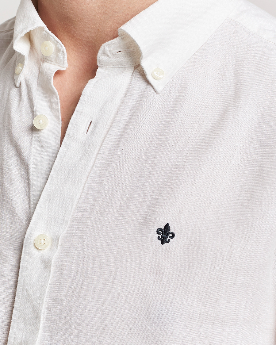 Herren | Hemden | Morris | Douglas Linen Button Down Shirt White
