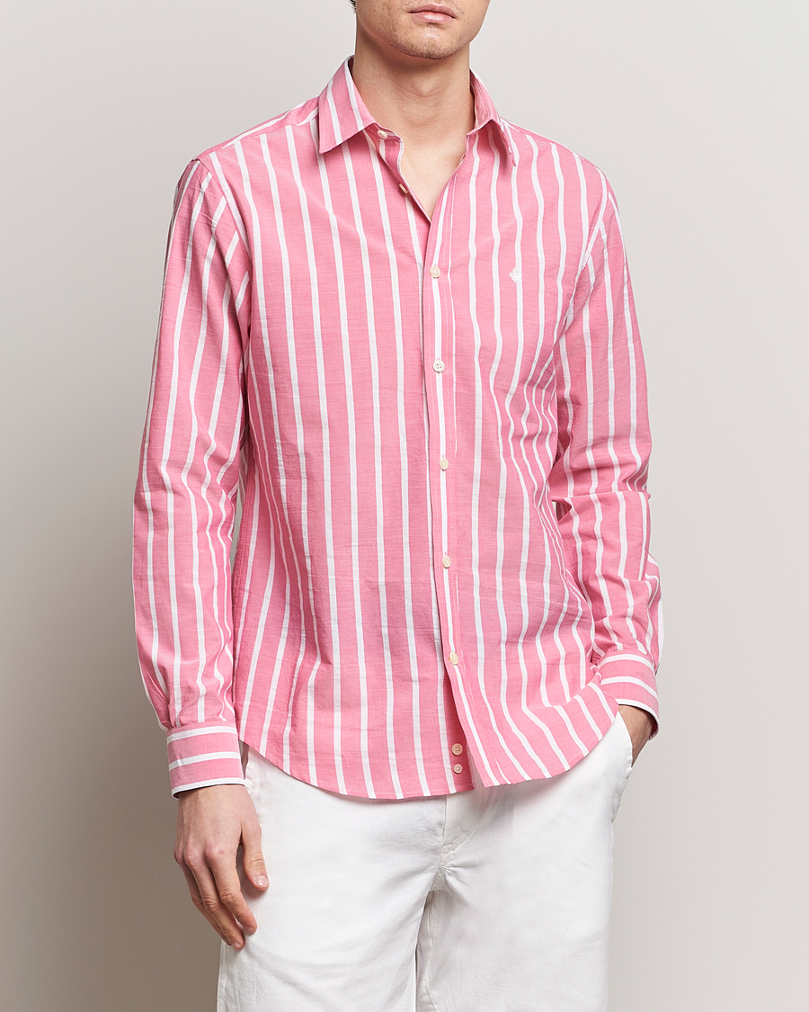 Herren | Preppy Authentic | Morris | Summer Stripe Shirt Cerise