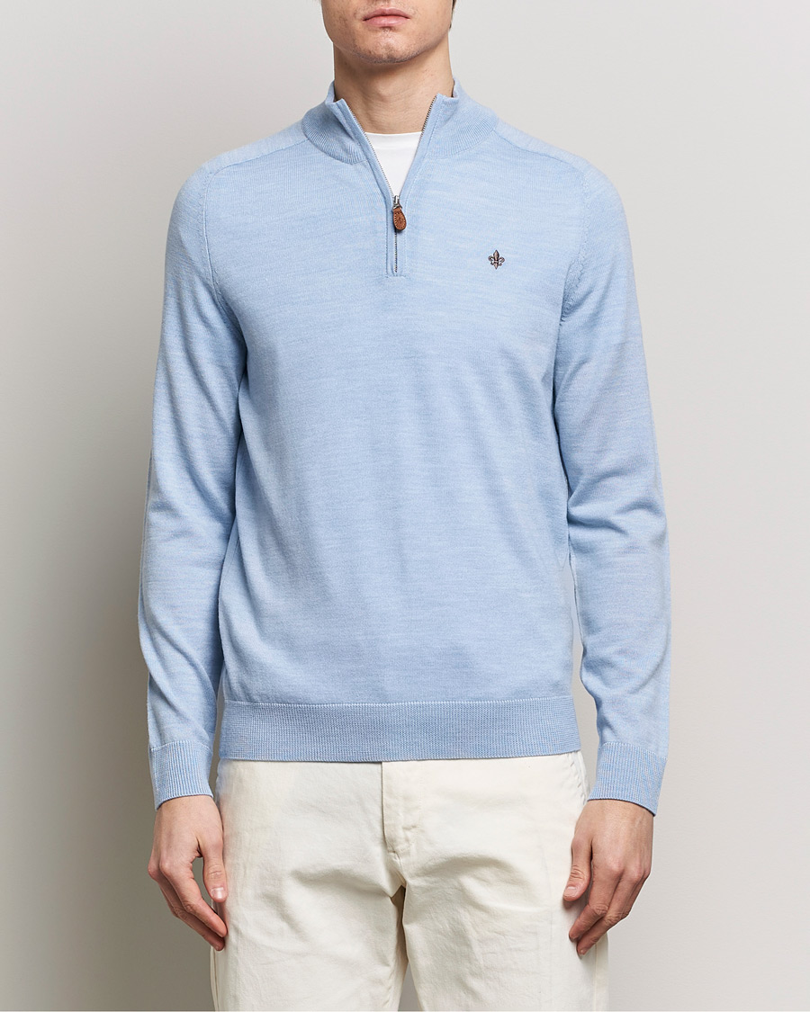 Herren | Treue-Rabatt für Stammkunden | Morris | John Merino Half Zip Light Blue