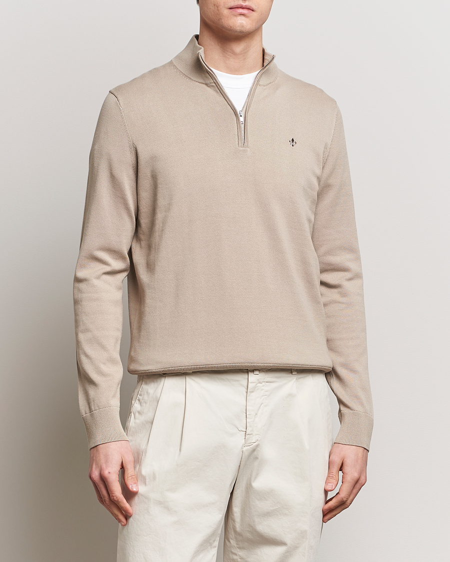 Herren | Pullover | Morris | Riley Cotton Half Zip Khaki