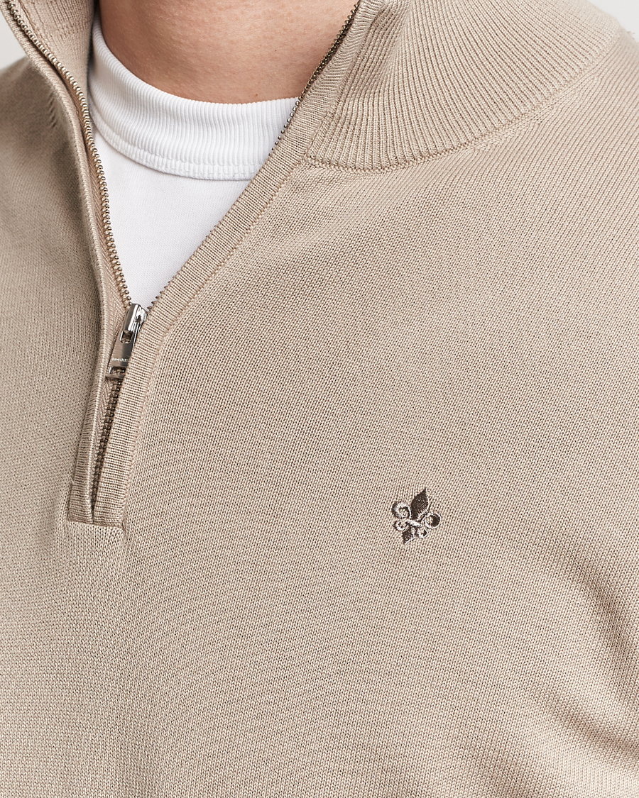 Herren | Pullover | Morris | Riley Cotton Half Zip Khaki