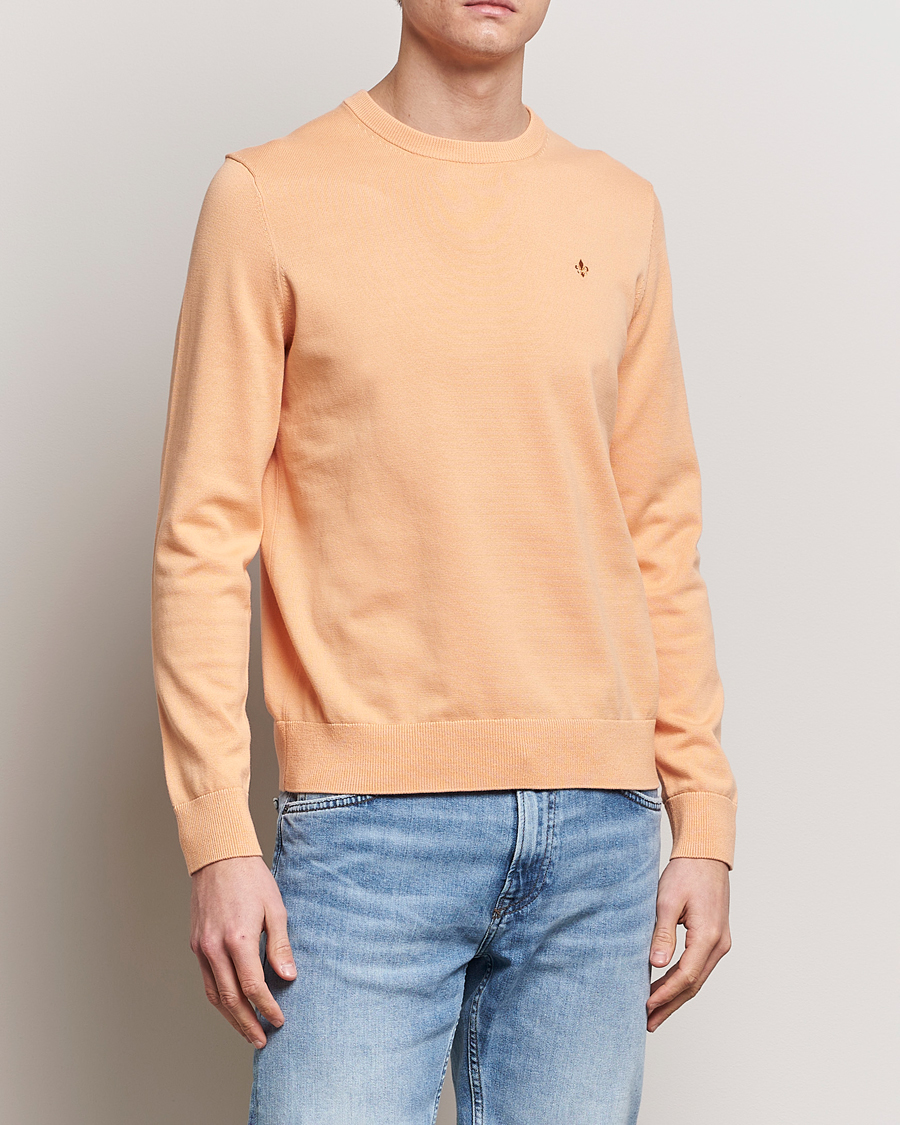 Herren | Sale | Morris | Riley Cotton Crew Neck Pullover Orange
