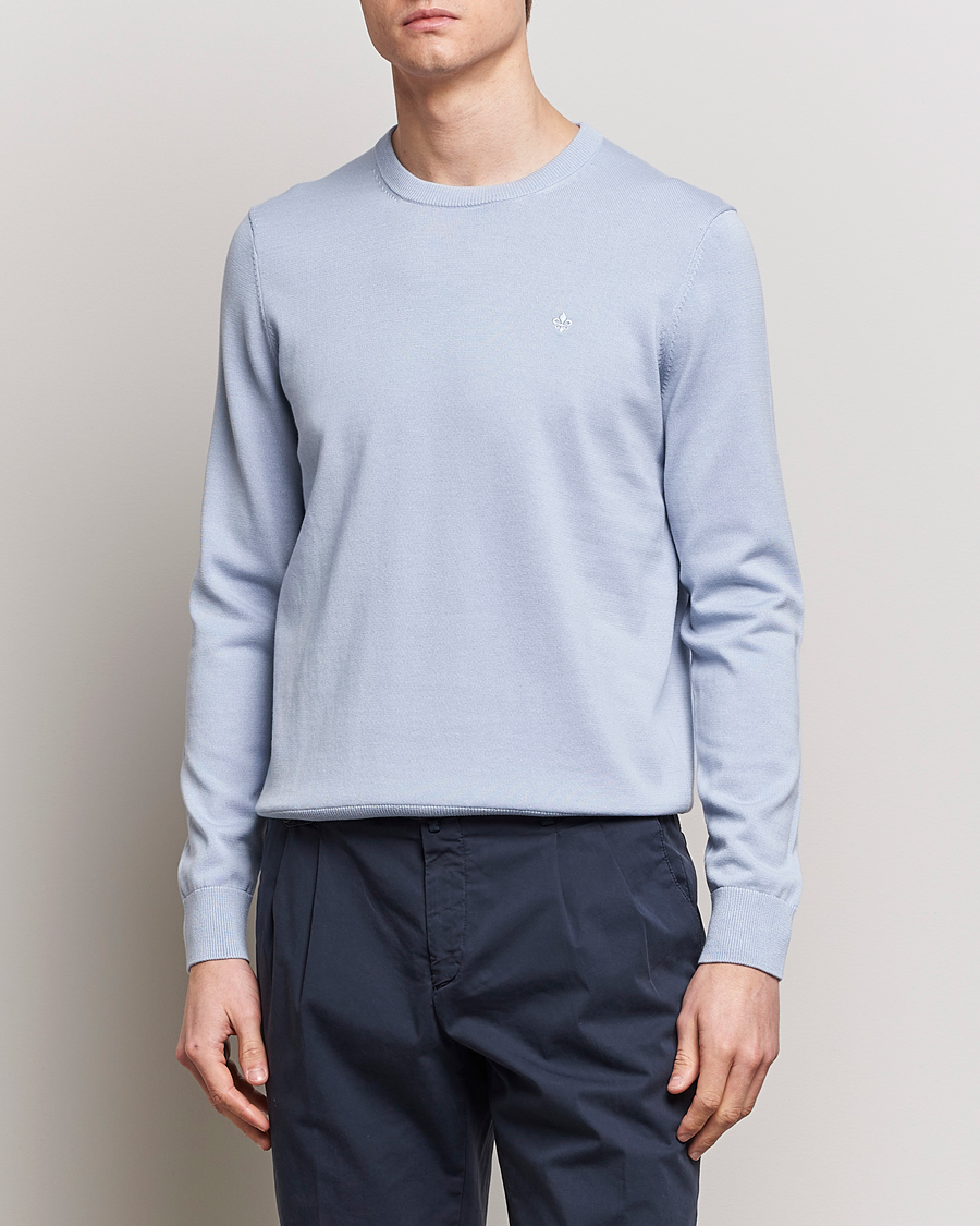 Herren | Morris | Morris | Riley Cotton Crew Neck Pullover Light Blue