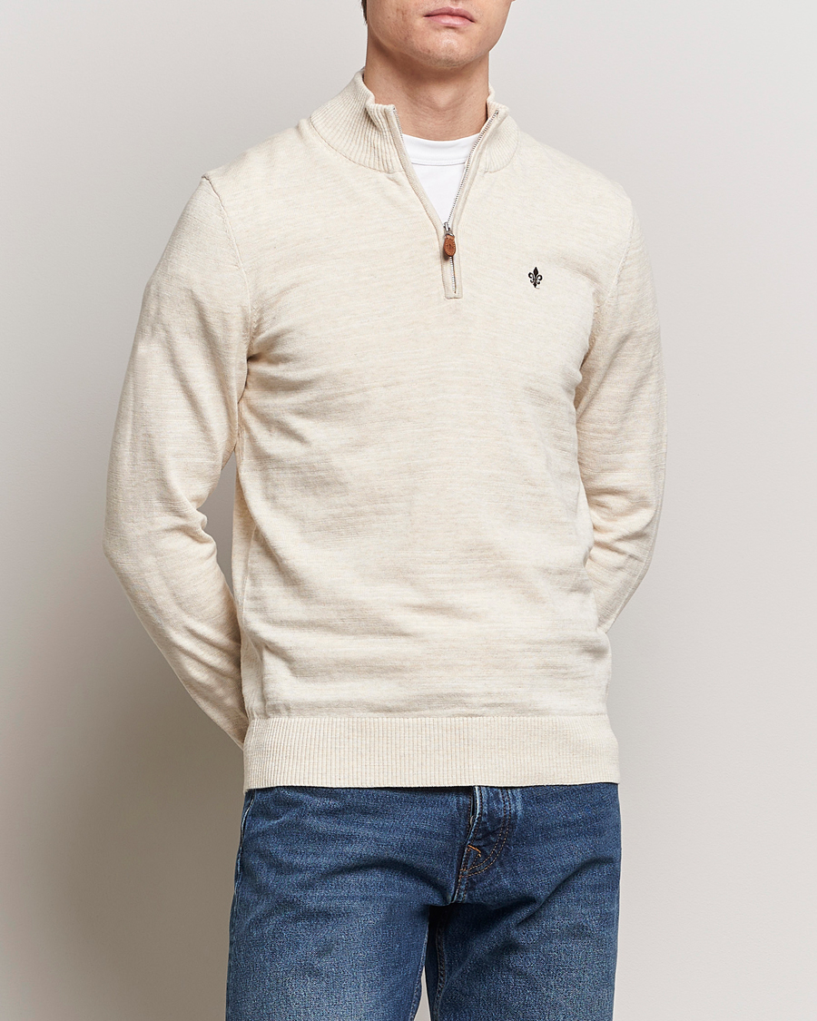 Herren |  | Morris | Randall Cotton Half Zip Off White