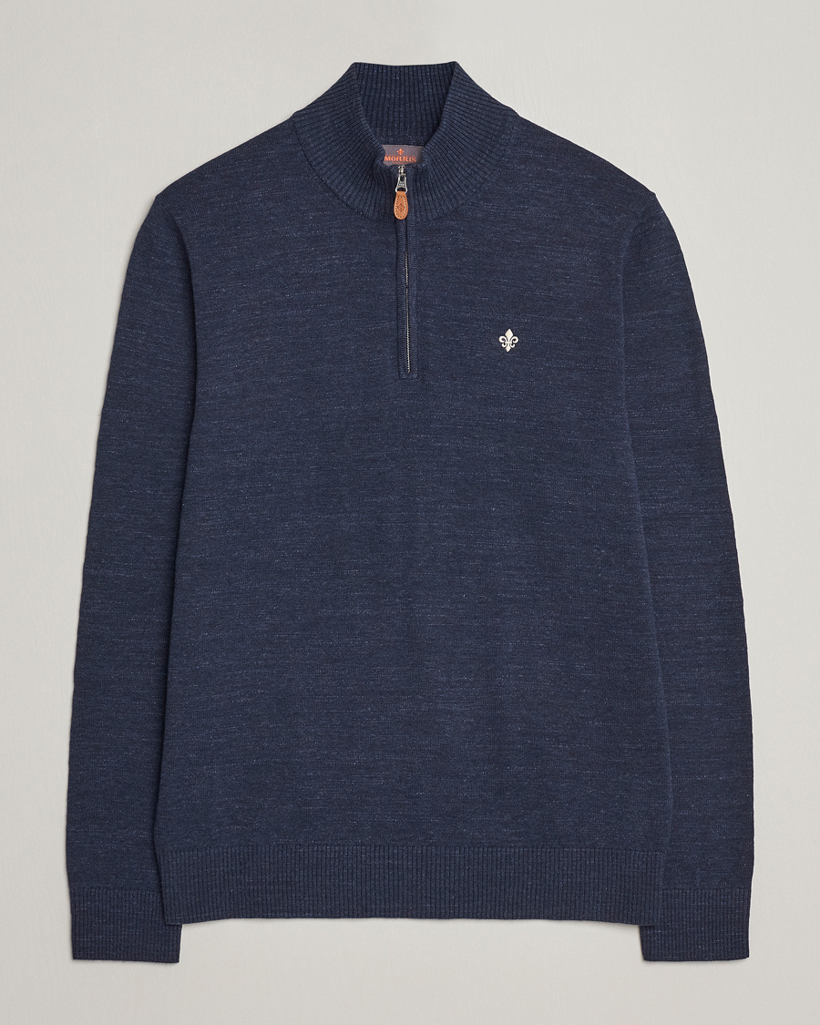Herren | Pullover | Morris | Randall Cotton Half Zip Navy