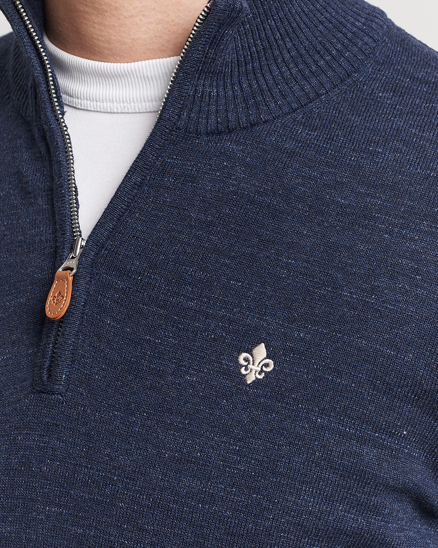 Herren | Pullover | Morris | Randall Cotton Half Zip Navy