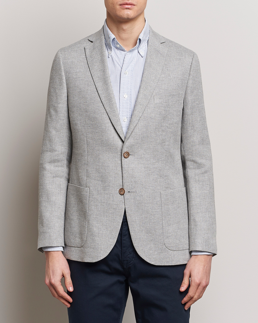 Herren | Kleidung | Morris | Hayes Linen Herringbone Blazer Grey