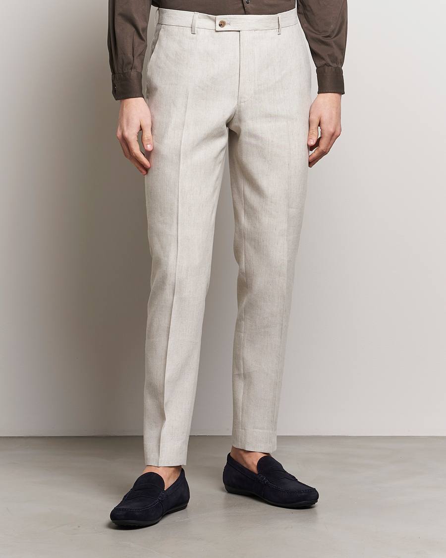 Herren |  | Morris | Bobby Linen Suit Trousers Khaki