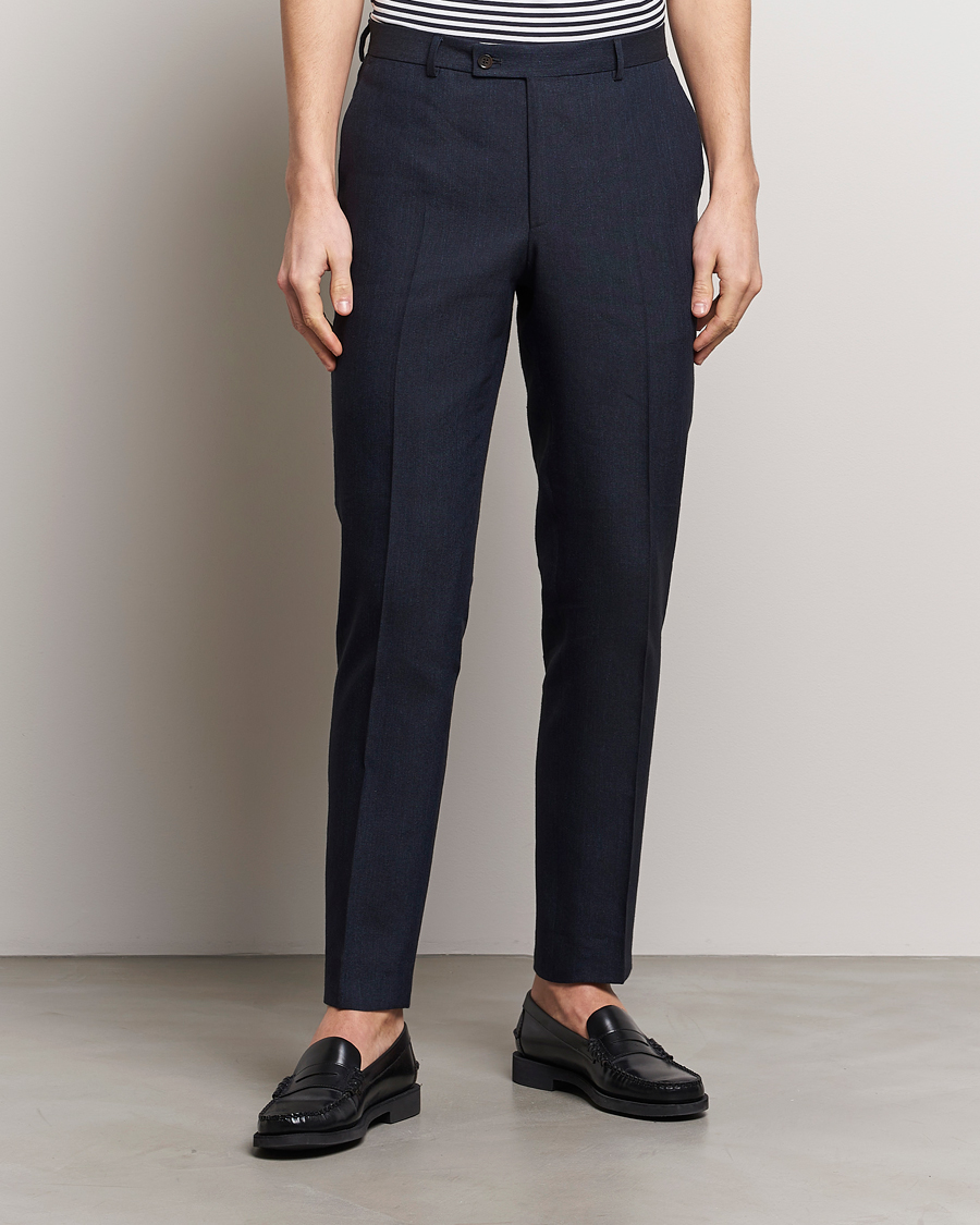 Herren |  | Morris | Bobby Linen Suit Trousers Navy