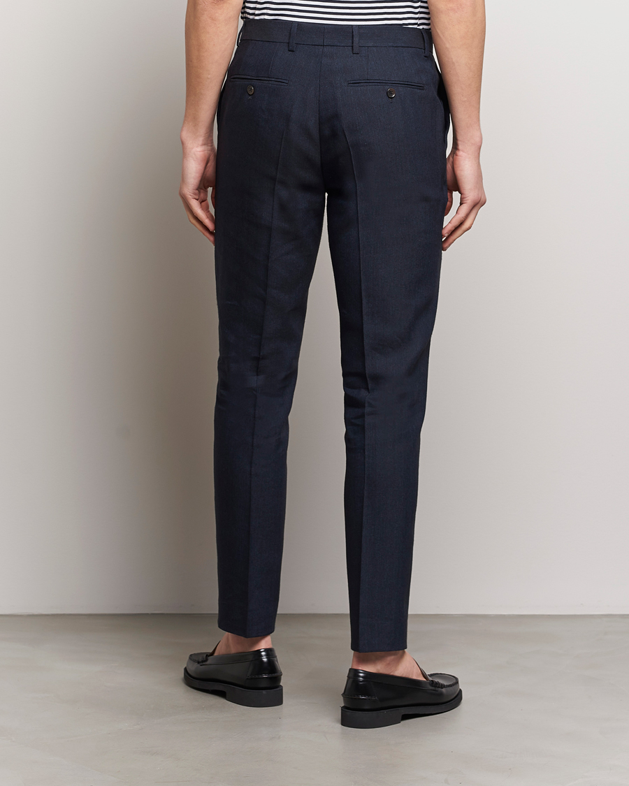Herren | Hosen | Morris | Bobby Linen Suit Trousers Navy