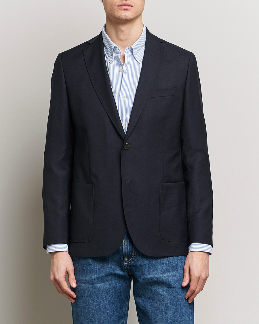 Herren | Sakkos | Morris | Archie Navy Light Wool Blazer Navy