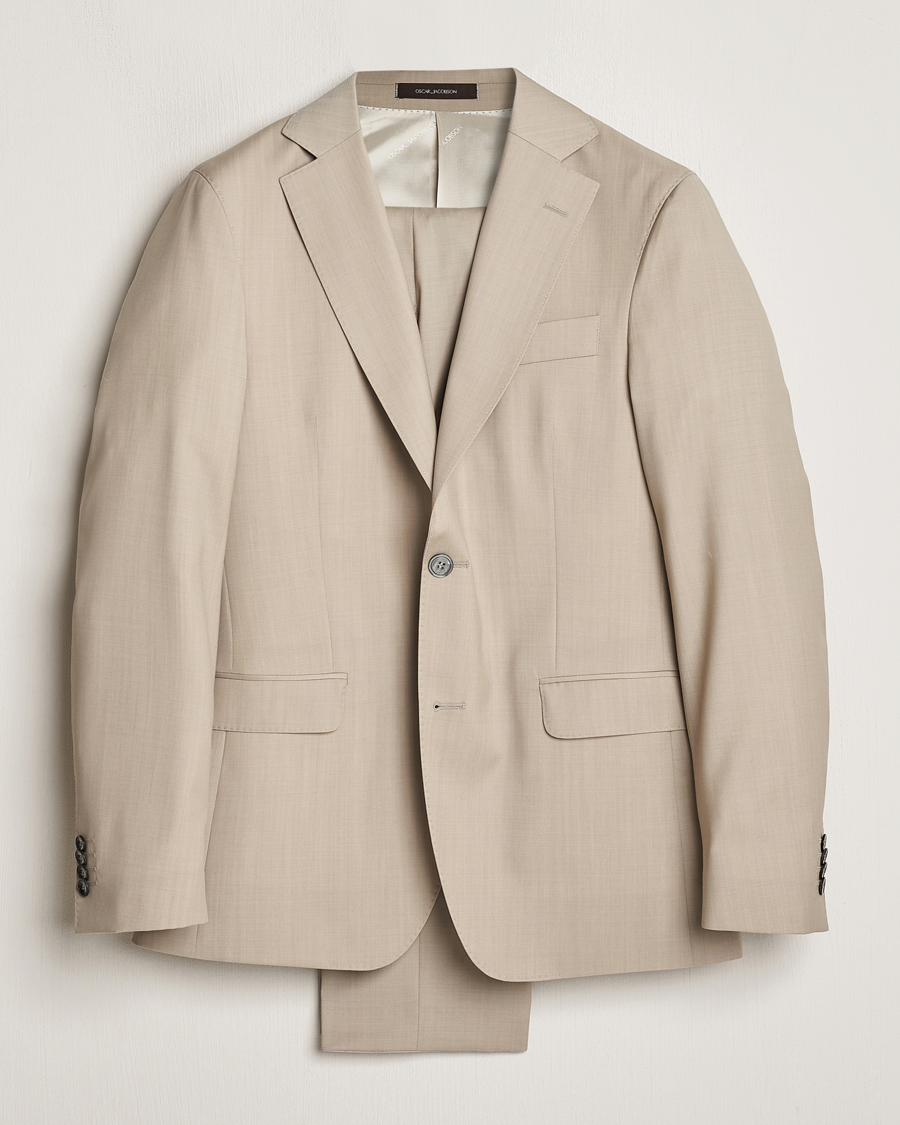 Herren | Anzüge | Oscar Jacobson | Fogerty Super 130's Wool Suit Beige