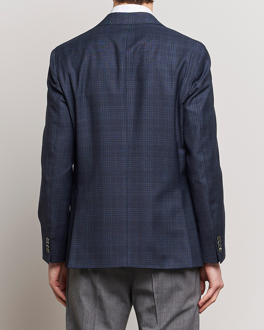 Herren | Sakkos | Oscar Jacobson | Fogerty Mini Check Wool Blazer Navy