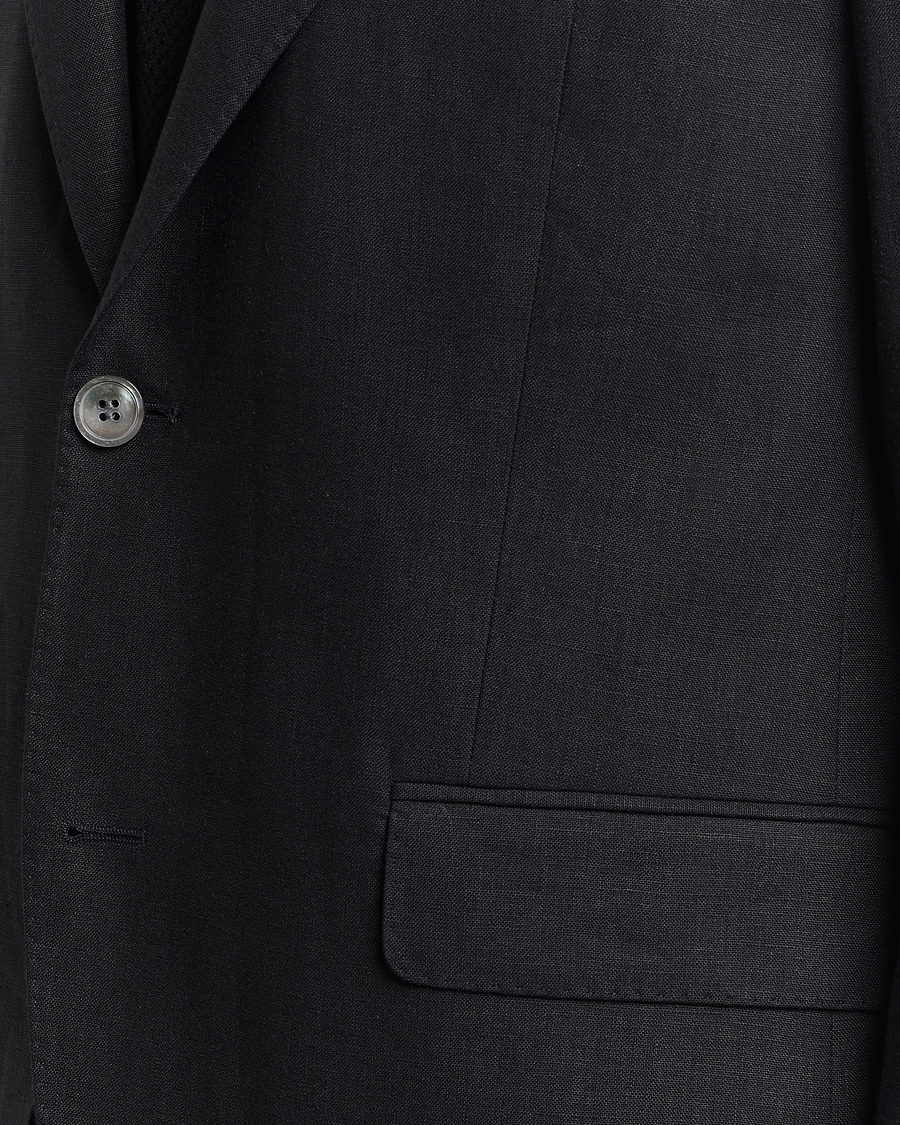 Herren | Sakkos | Oscar Jacobson | Fogerty Linen Blazer Black