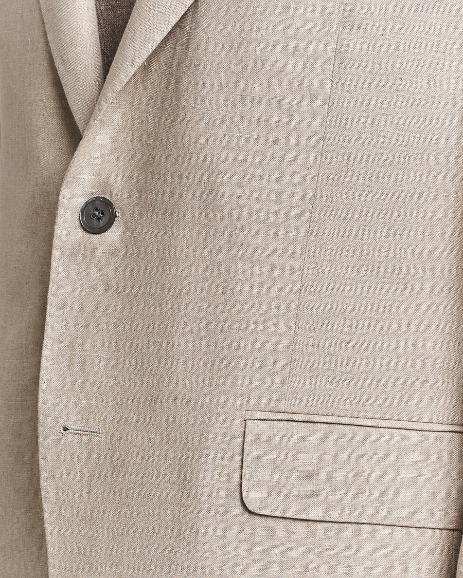 Herren | Sakkos | Oscar Jacobson | Fogerty Linen Blazer Beige