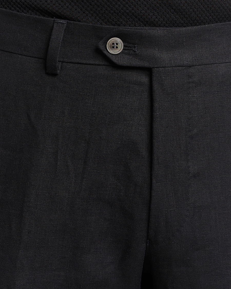 Herren | Hosen | Oscar Jacobson | Denz Linen Trousers Black