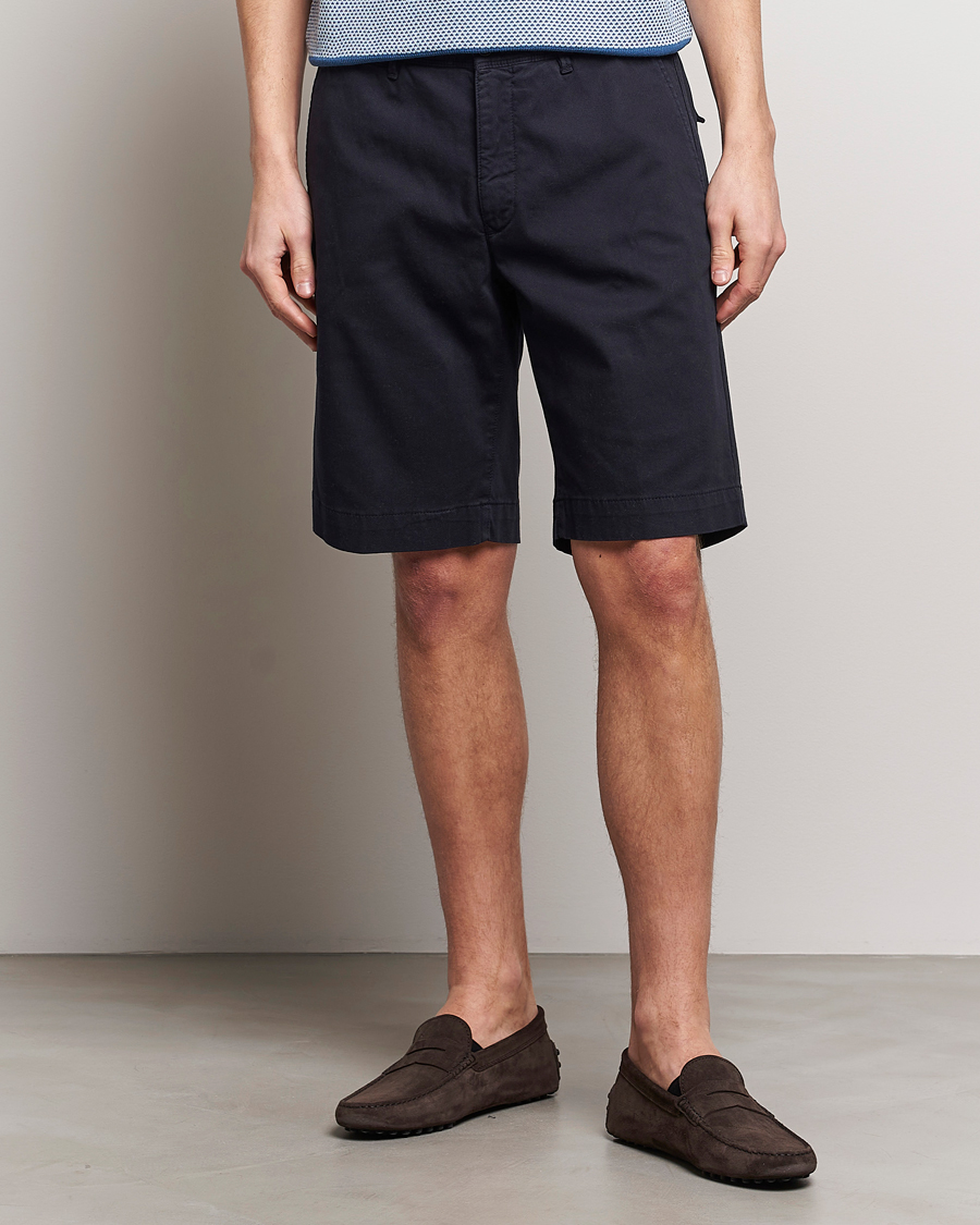 Herren | Oscar Jacobson | Oscar Jacobson | Teodor Cotton Shorts Navy