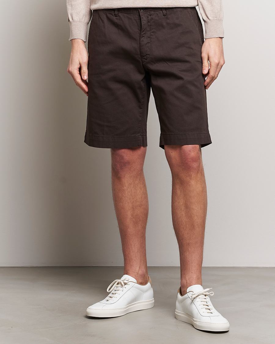 Herren | Shorts | Oscar Jacobson | Teodor Cotton Shorts Brown