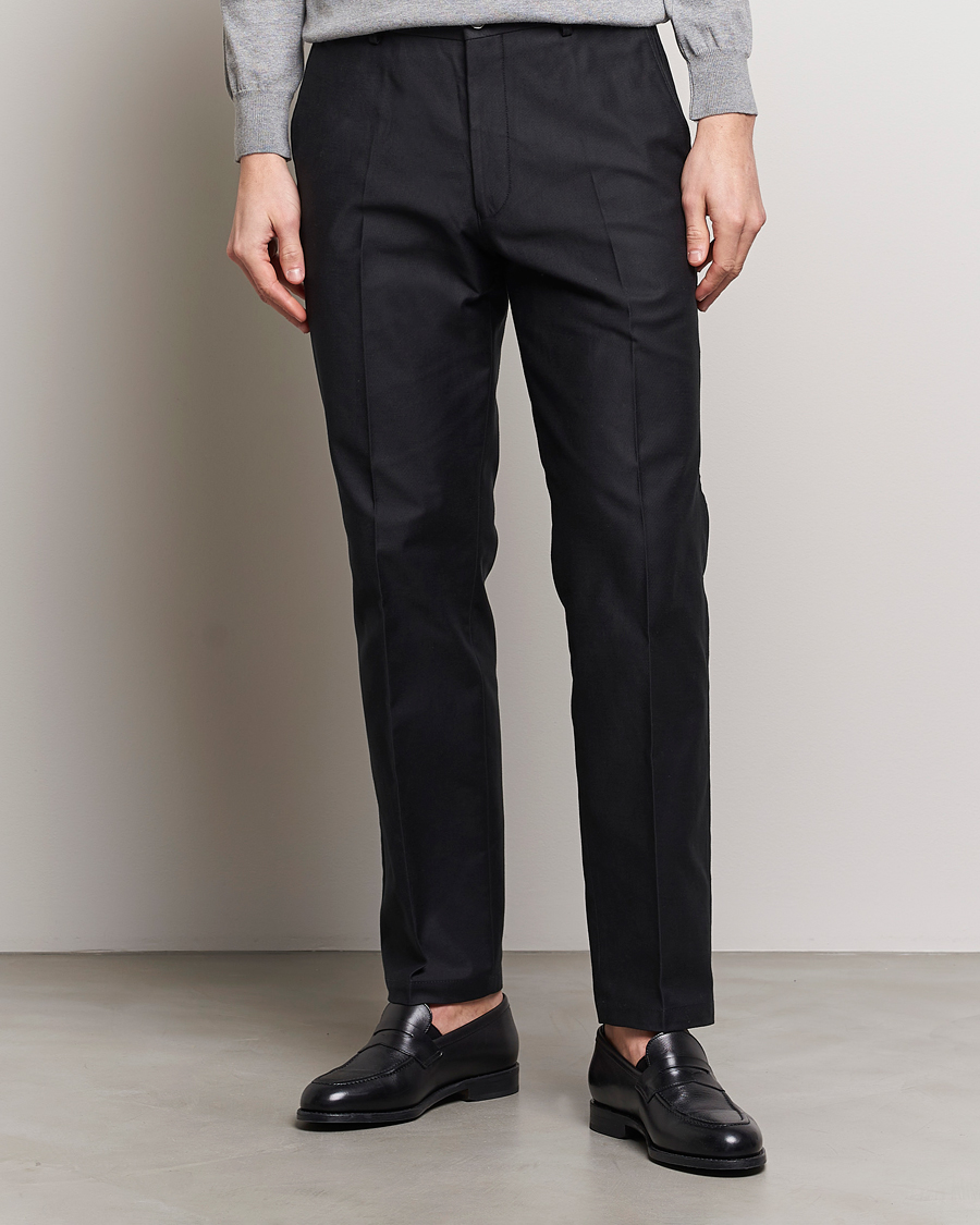 Herren | Oscar Jacobson | Oscar Jacobson | Decker Cotton Trousers Black