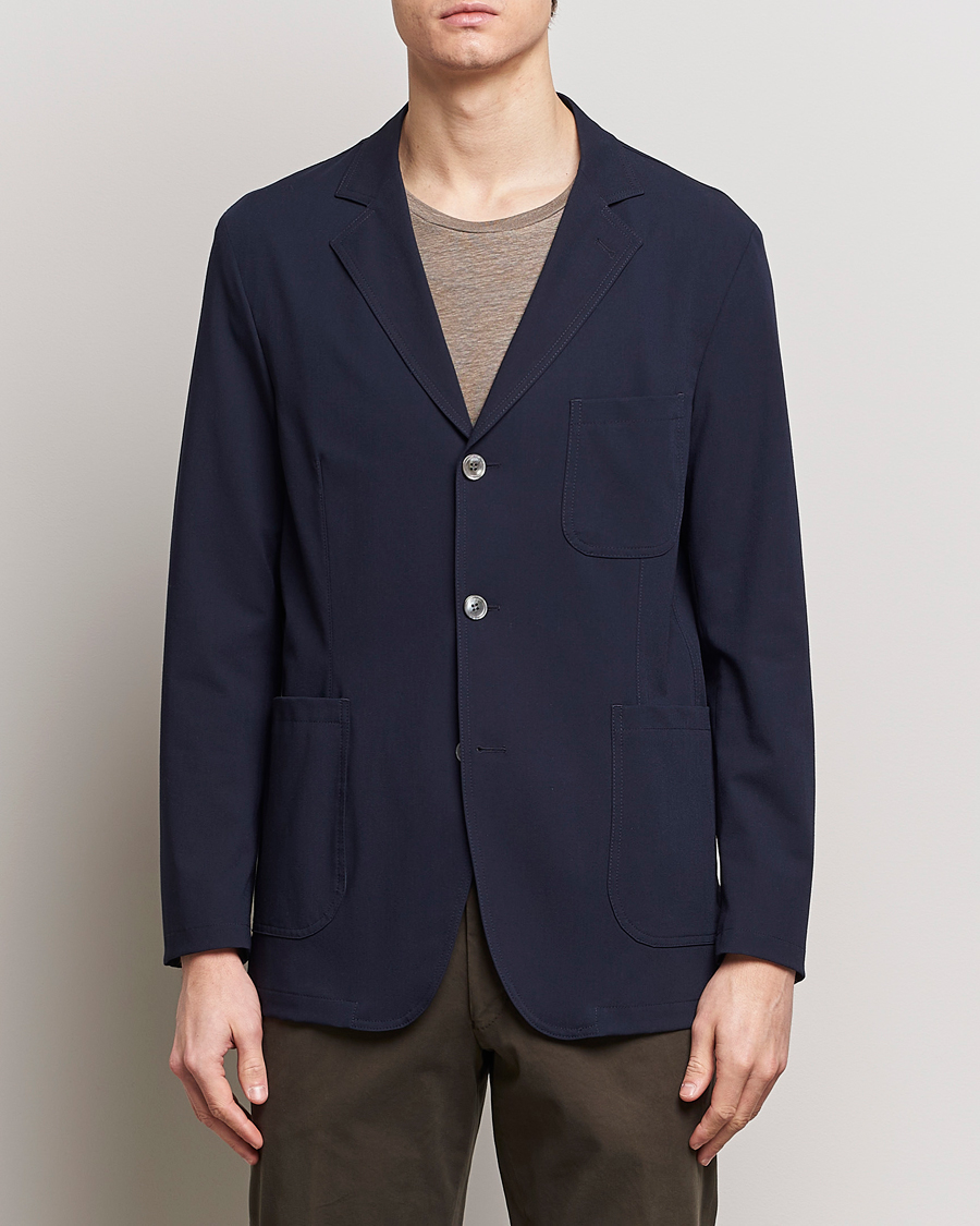 Herren | Sakkos | Oscar Jacobson | Faber Stretch Blazer Navy