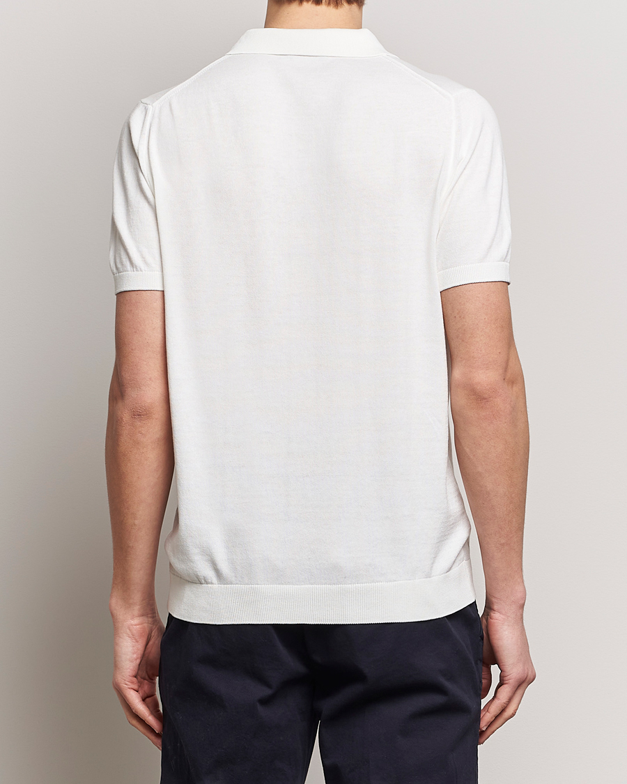 Herren | Poloshirts | Oscar Jacobson | Otto Short Sleeve Zip Polo White
