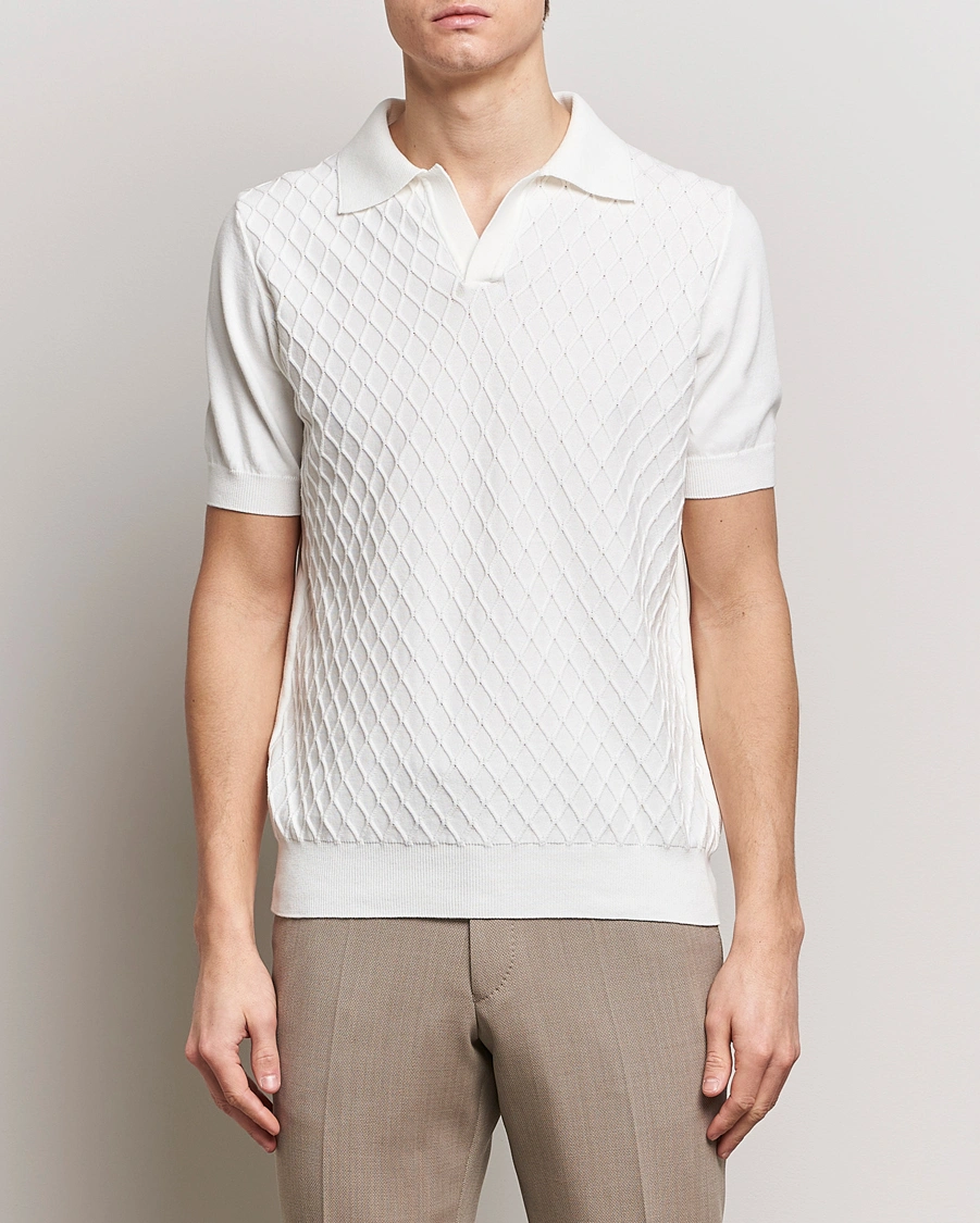 Herren |  | Oscar Jacobson | Mirza Structured Cotton Polo White