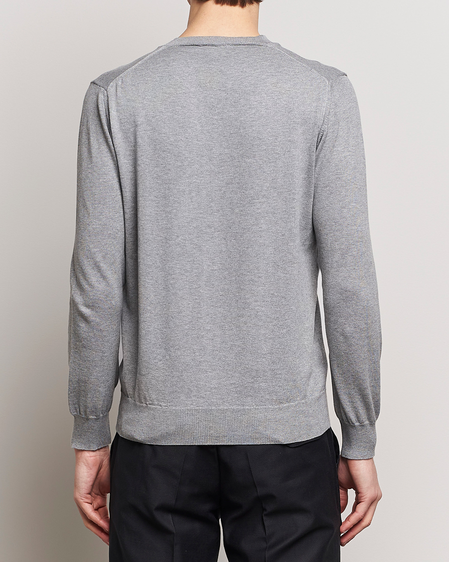 Herren | Pullover | Oscar Jacobson | Valdemar Cotton Crew Neck Light Grey