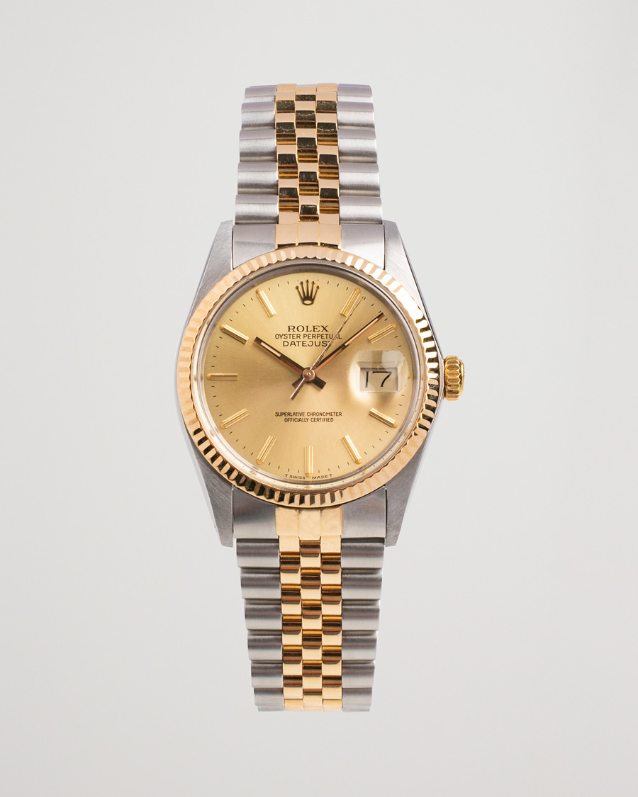 Herren | Rolex Pre-Owned Datejust 16013 Oystert Perpetual G/S Silver | Rolex Pre-Owned | Datejust 16013 Oystert Perpetual G/S Silver
