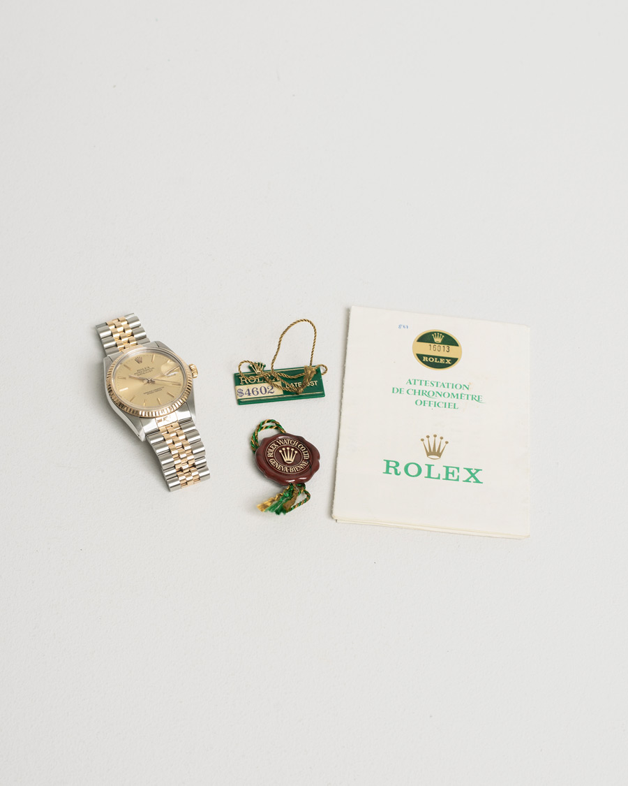 Herren | Rolex Pre-Owned Datejust 16013 Oystert Perpetual G/S Silver | Rolex Pre-Owned | Datejust 16013 Oystert Perpetual G/S Silver
